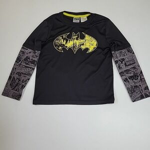 DC Comics Batman Long Sleeve Shirt Boys Size Age 4-6 Small Super Hero Super Cool